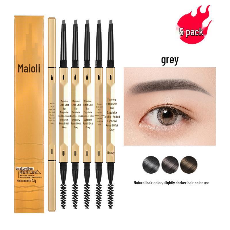 Ultra-Fine 3D Smudge-Proof Double-Ended Eyebrow Pencil with Triangle Tip