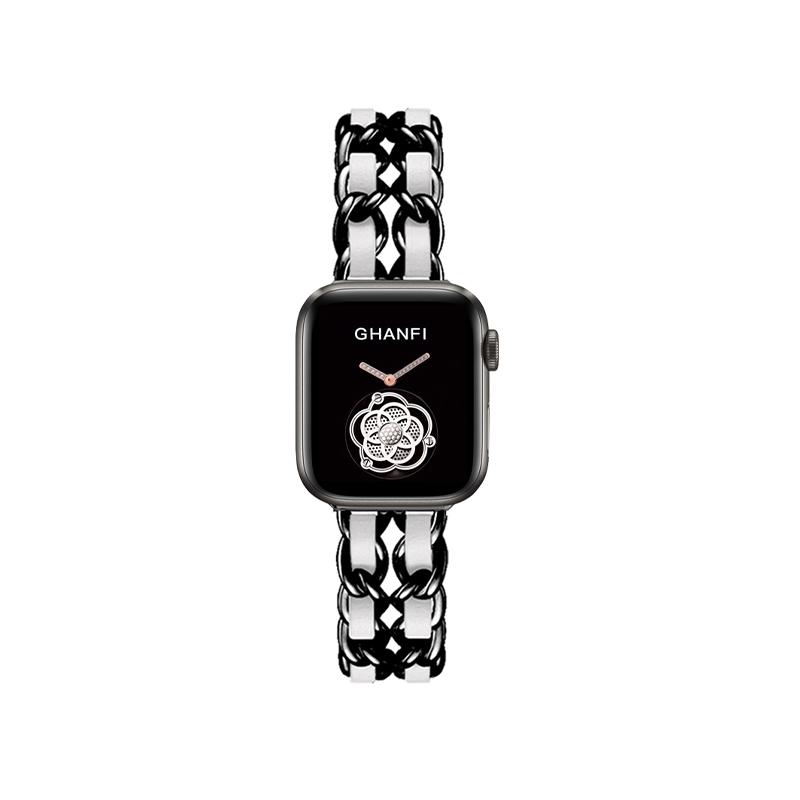 Řemínek z nerezové oceli pro Apple Watch série 6 řemínek SE 40 mm 44 mm Kožené hodinky iWatch 5 4 3 Náramek Correa 38 mm řemínek 42 mm Příslušenství