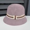 Simple and thin breathable knitted basin hat women's face protection sunscreen bucket hat summer travel sunscreen visor
