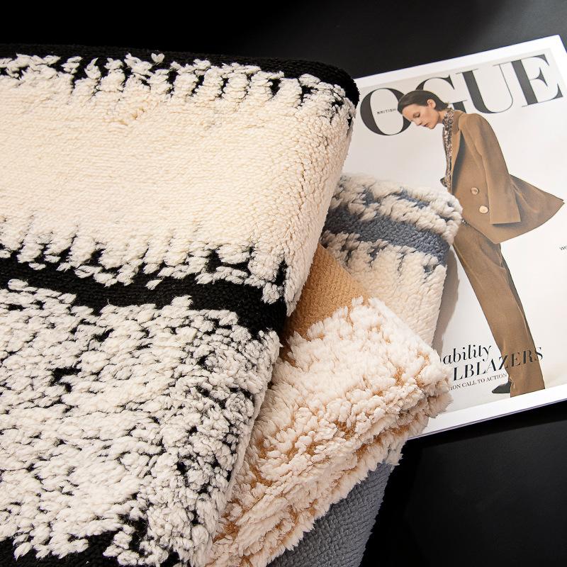 Special-Shaped Irregular Plush Sofa Cushion Cover Autumn and Winter Non-Slip Seat Cushion Cover Cloth Blanket Towel Simple  New Model