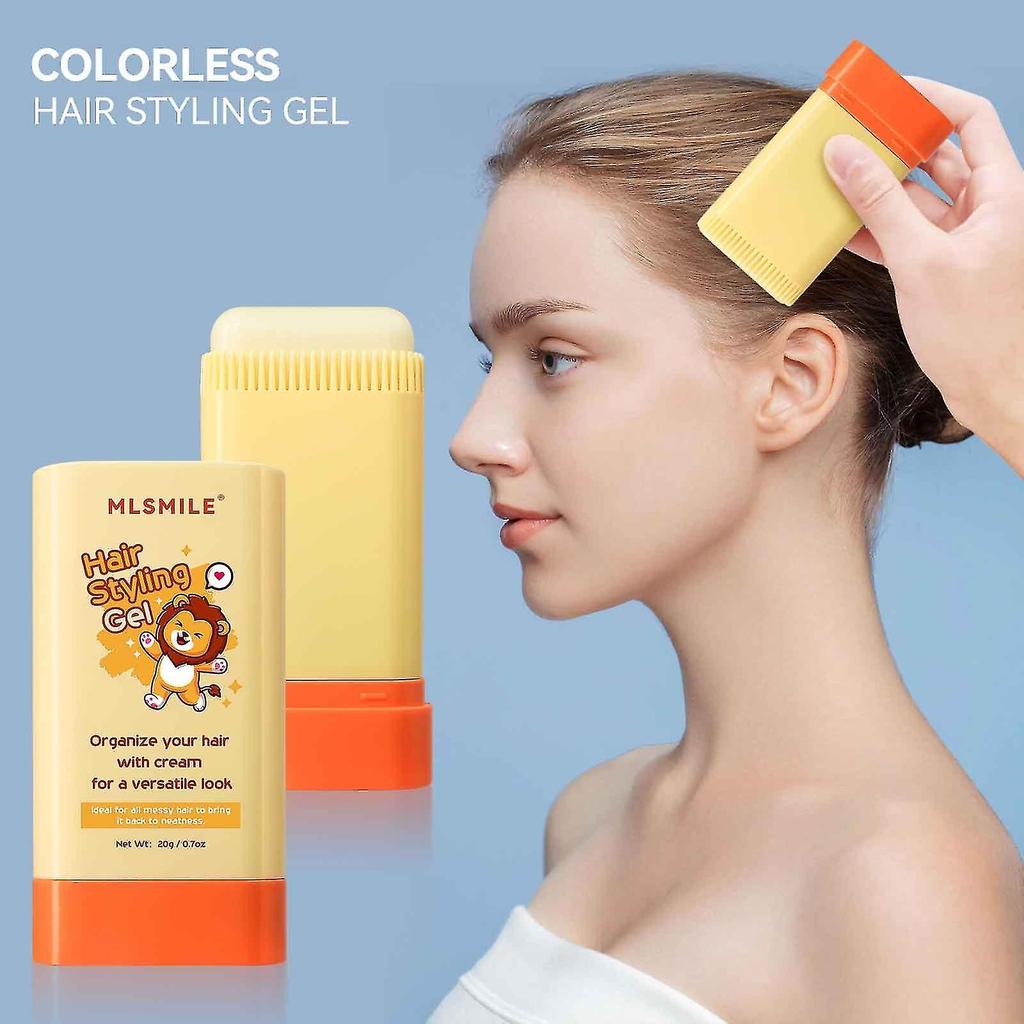 2 In 1 Hair Combing Hair Finishing Cream Styling Hair Gel Children Pregnant Women Antifrizz Hair Wax Stick Wax Stick For Hair Slick Stick 20G