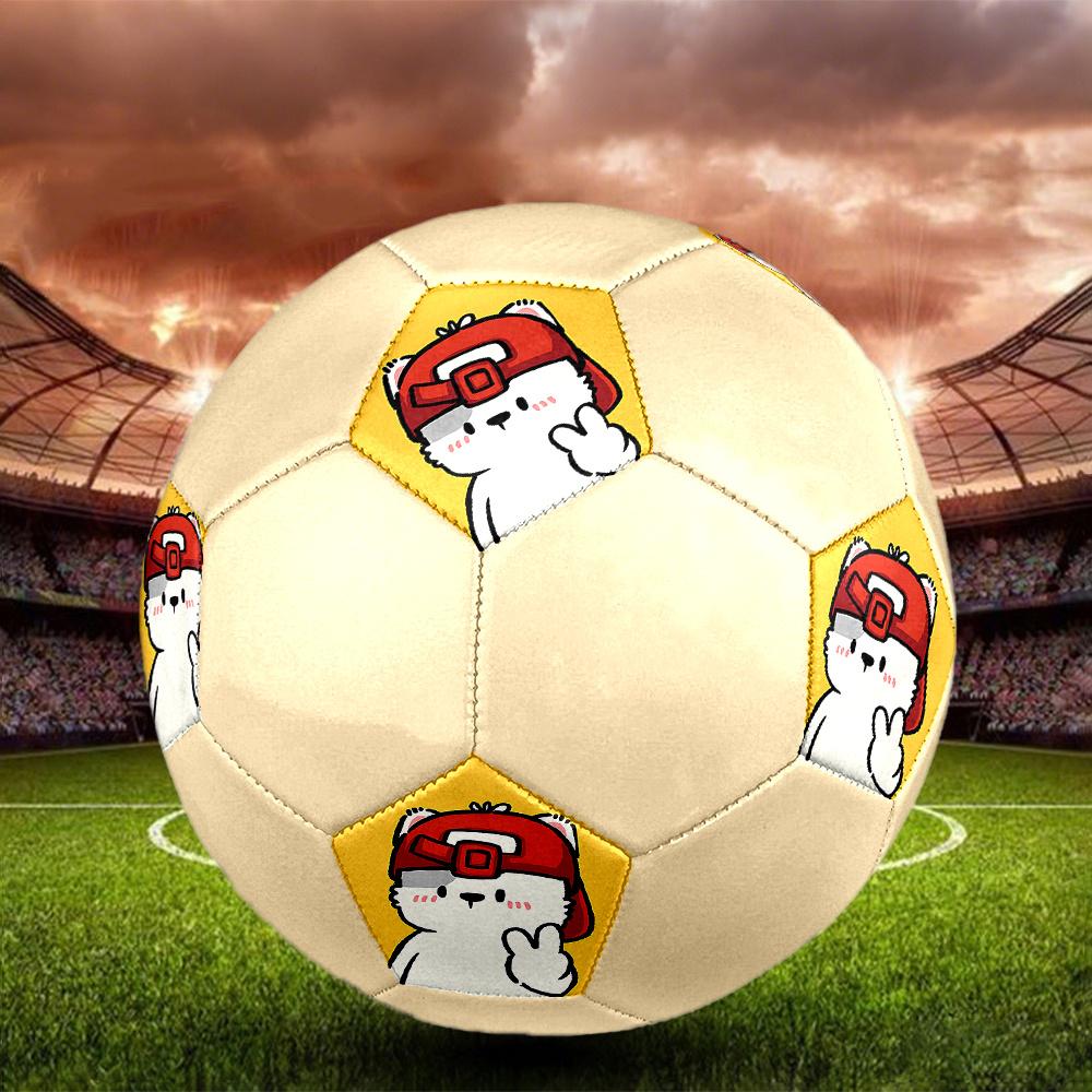 1PC Bear Hat Soccer Ball Size 5 Football Machine Sewn Indoor/Outdoor Universal Football Gift W100