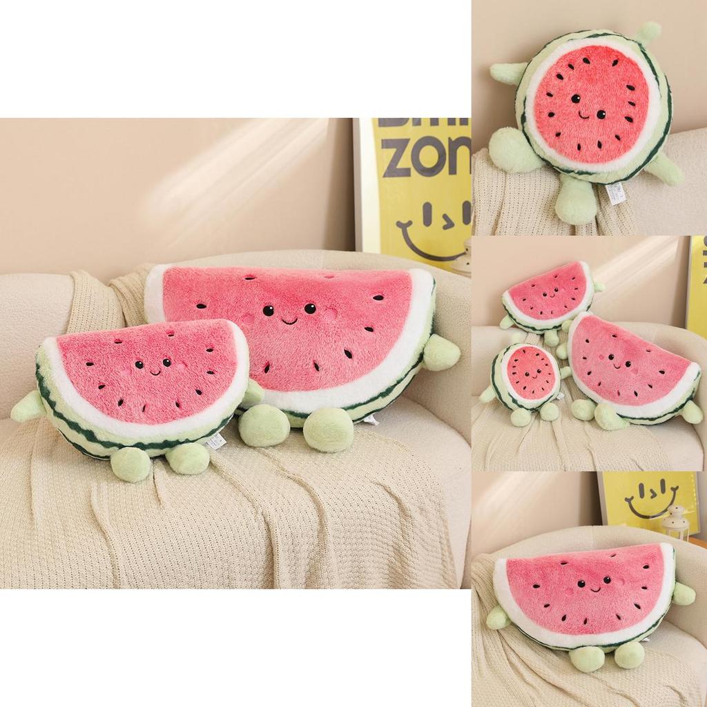 Creative Watermelon Plush Toy With Short Pile Fabric For Gift And Collection