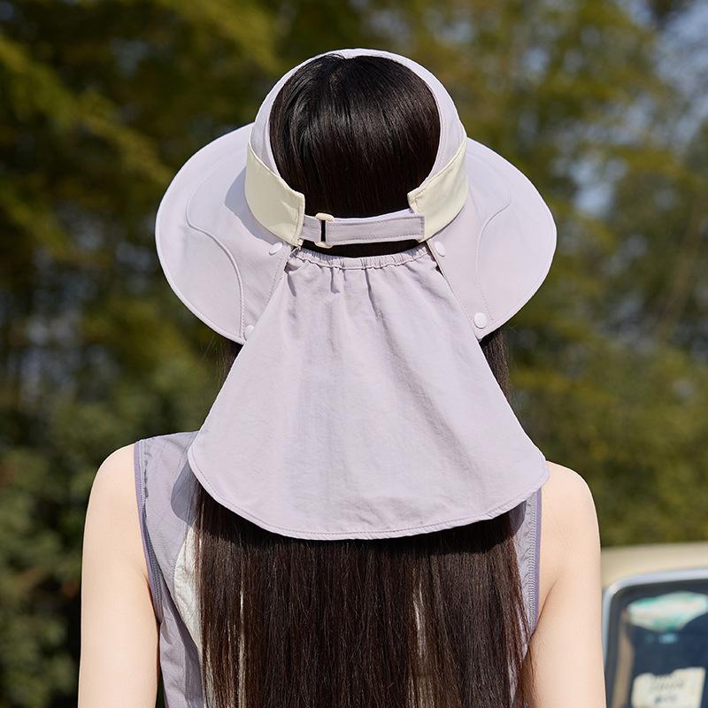 Sunscreen Bucket Hat New Face Small Summer UV Protection Outdoor Sun Hat Big Brim Shawl Sun Hat