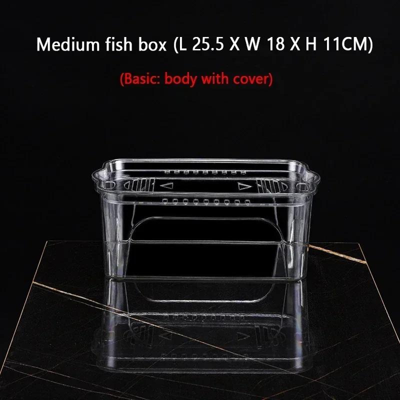 Transparent Square Fish Tank High Quality Plastic Goldfish Tank Aquarium Betta Fish Breeding Box Aquariums Table Decoration
