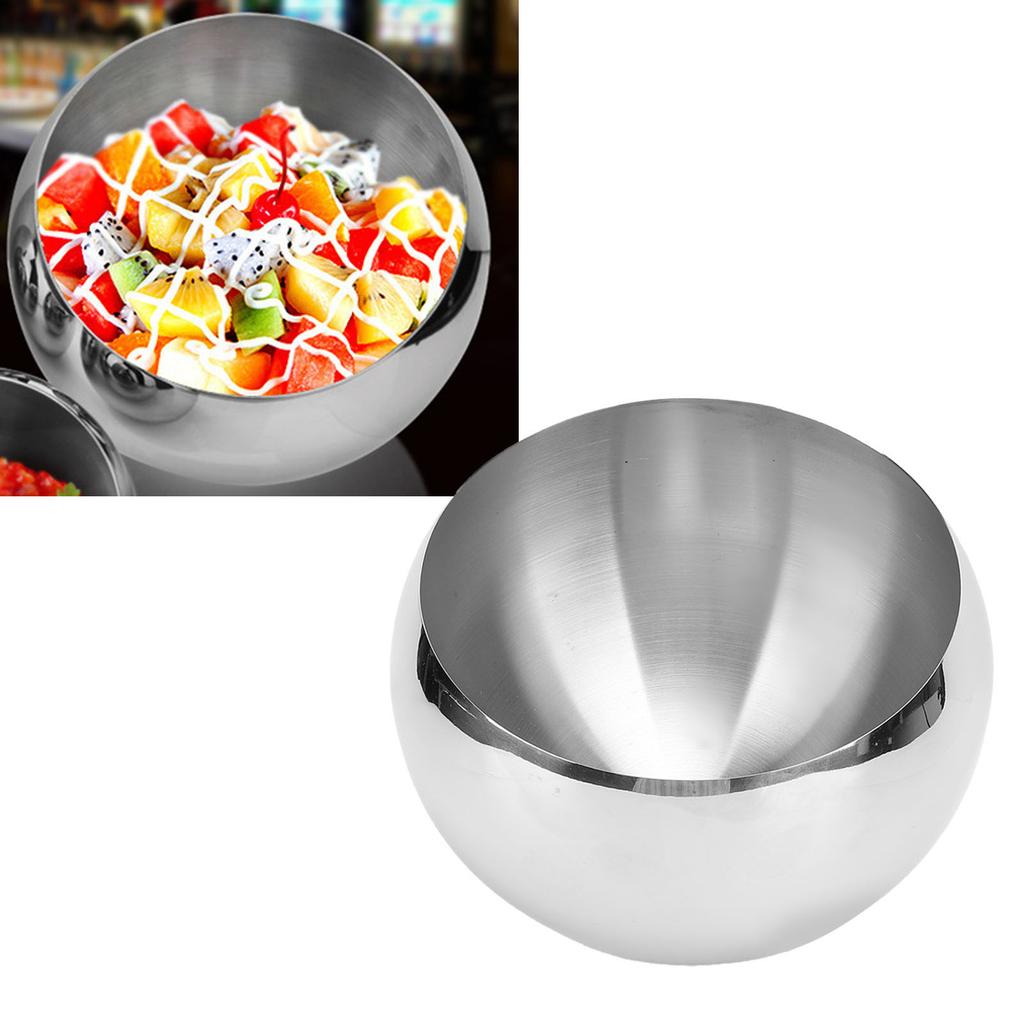 Slanted Seasoning Bowl 304 Stainless Steel Multifunctional Angled Serving Bowl for Kitchen Condiment Spice Dessert Fruit