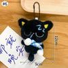 Cute Black Cat Pendant Plush Cartoon Kitten Doll Keychain Backpack Schoolbags Keyring Charm Accessories Party Fevor Gifts