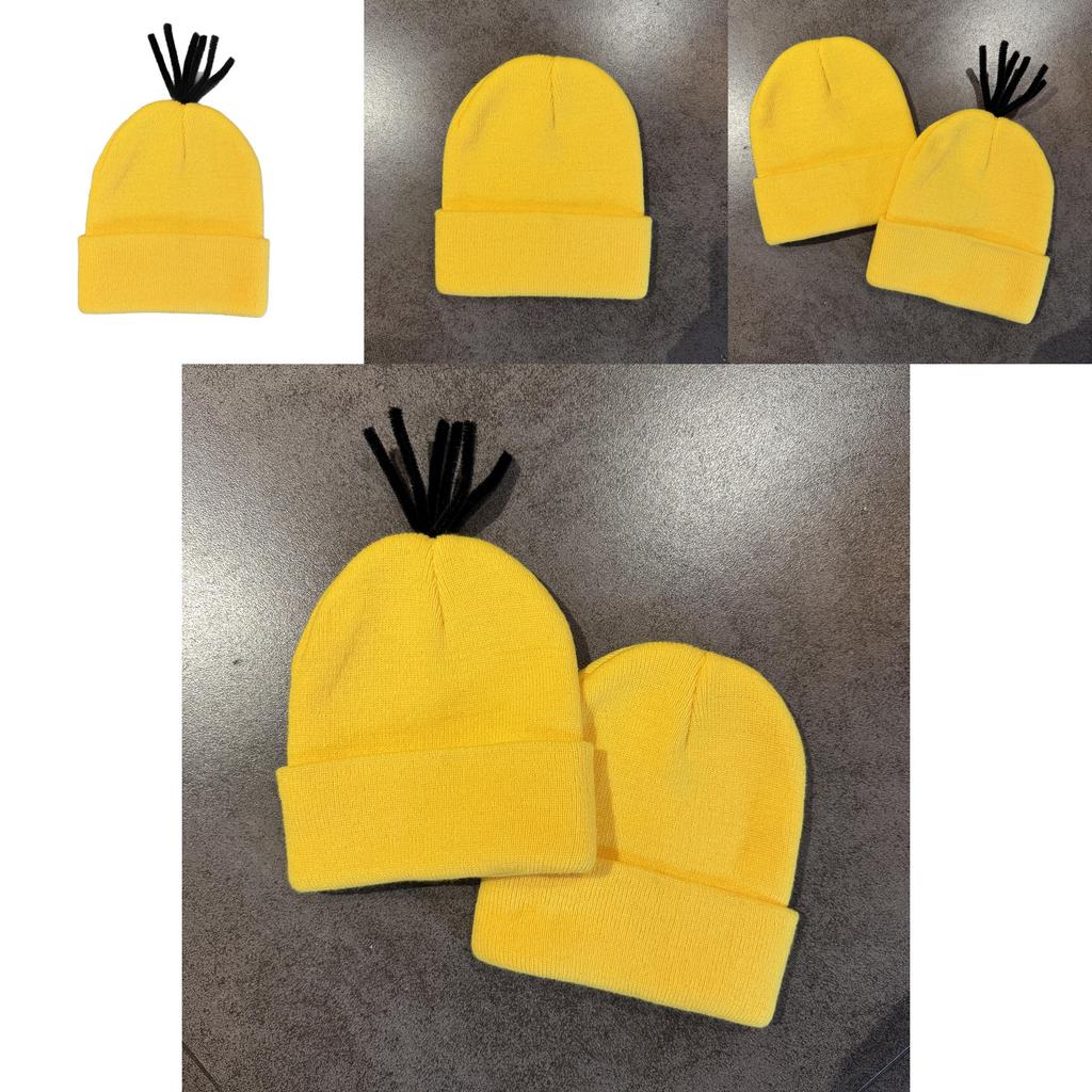 Minions Cartoon Knit Beanie Hat For Winter Warmth And Streetwear Fashion