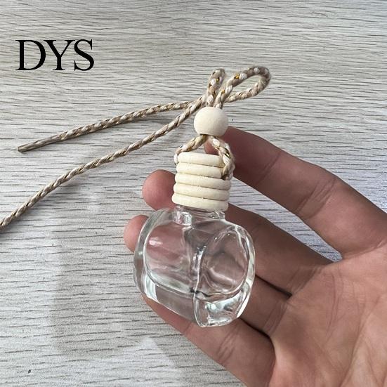 Car Air Freshener Ornament Perfume Bottle Pendant, Creative Hanging Diffuser Customizable Scent for Vehicle, Portable Essential Oil Holder,