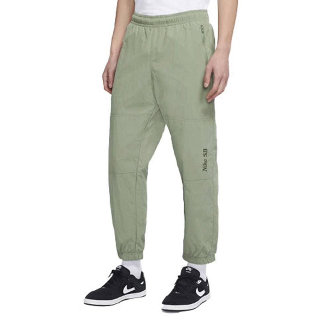 Nike SB American Retro Logo Embroidered Skateboarding Joggers Men Bottoms Light-Army-Green CV4333-320