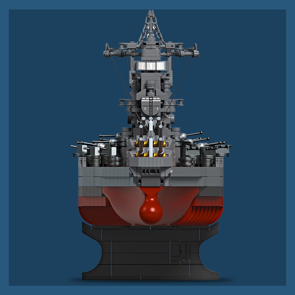 MISINI M7001 1:300 Japanese Yamato Battleship Building Block Set, 2569 Pieces, World War II Navy Ship MOC Toy, Great Battleship Model Assembly Gift an