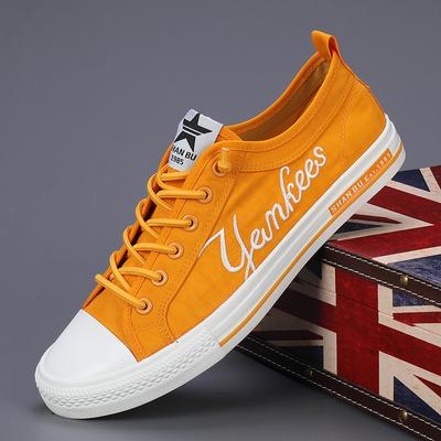 Originale gelbe Herren Canvas Schuhe Mode Casual Sneakers Mann Bequeme Atmungsaktive Vulkanisierte Schuhe Für Männer chaussures homme