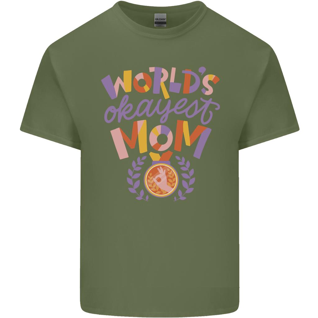 Worlds Okayest Mom Mothers Day Mummy Unisexs Light Cotton TShirt