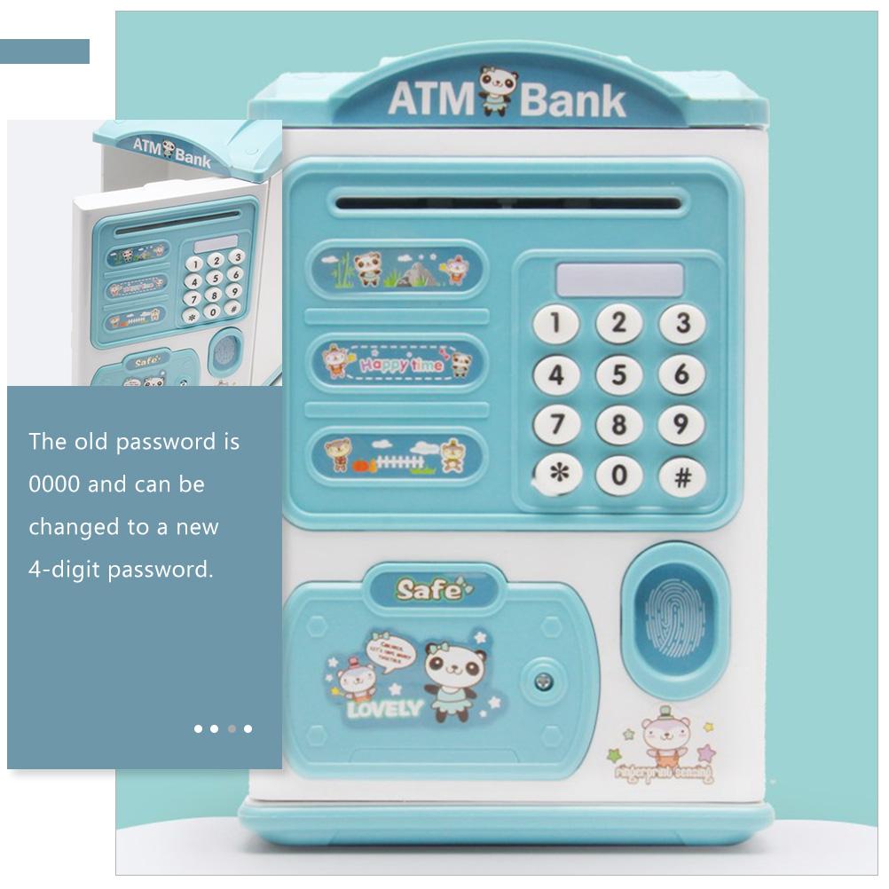 Piggy Bank Toy Kids Mini Money Pot Fingerprint Identification Children Plastics