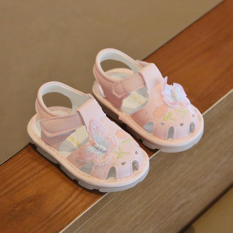 Summer baby toddler shoes sandals bag head embroidery retro style children's shoes girl princess shoes cute baby shoes