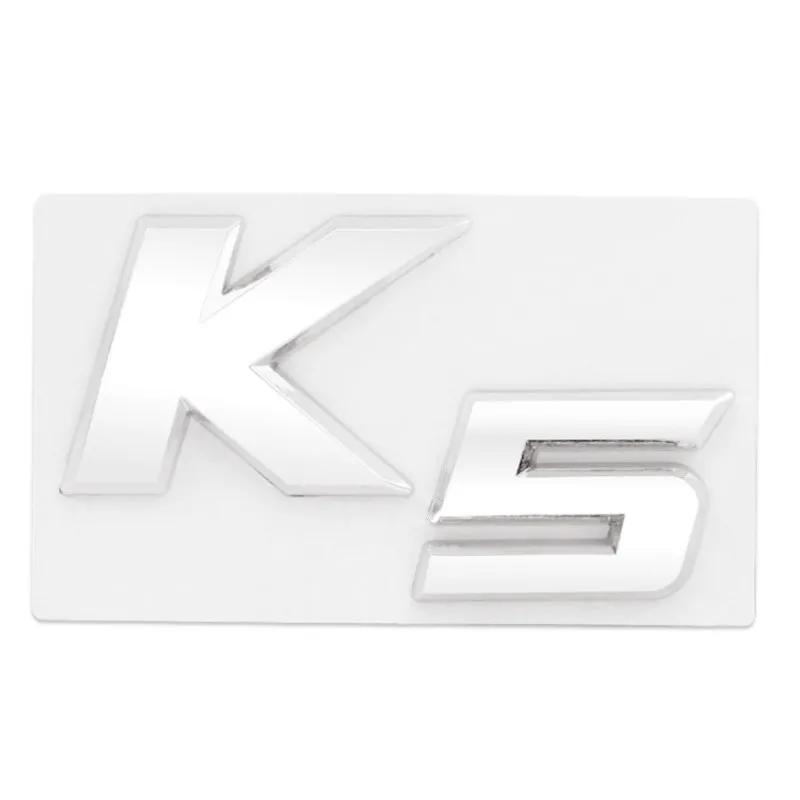 HRHT5 3D Metal Chrome Black K2 K3 K4 K5 KX7 Letters Logo Rear Boot Trunk Emblem Badge Sticker For Kia Car Styling Accessories