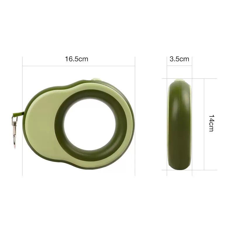 

New-Style Ring with Light Dog Leash Pet Automatic Retractable Leash Luminous Dog Leash Dog Leash Pet Supplies Dog Leash 3.5m explosion-proof (avocado green)