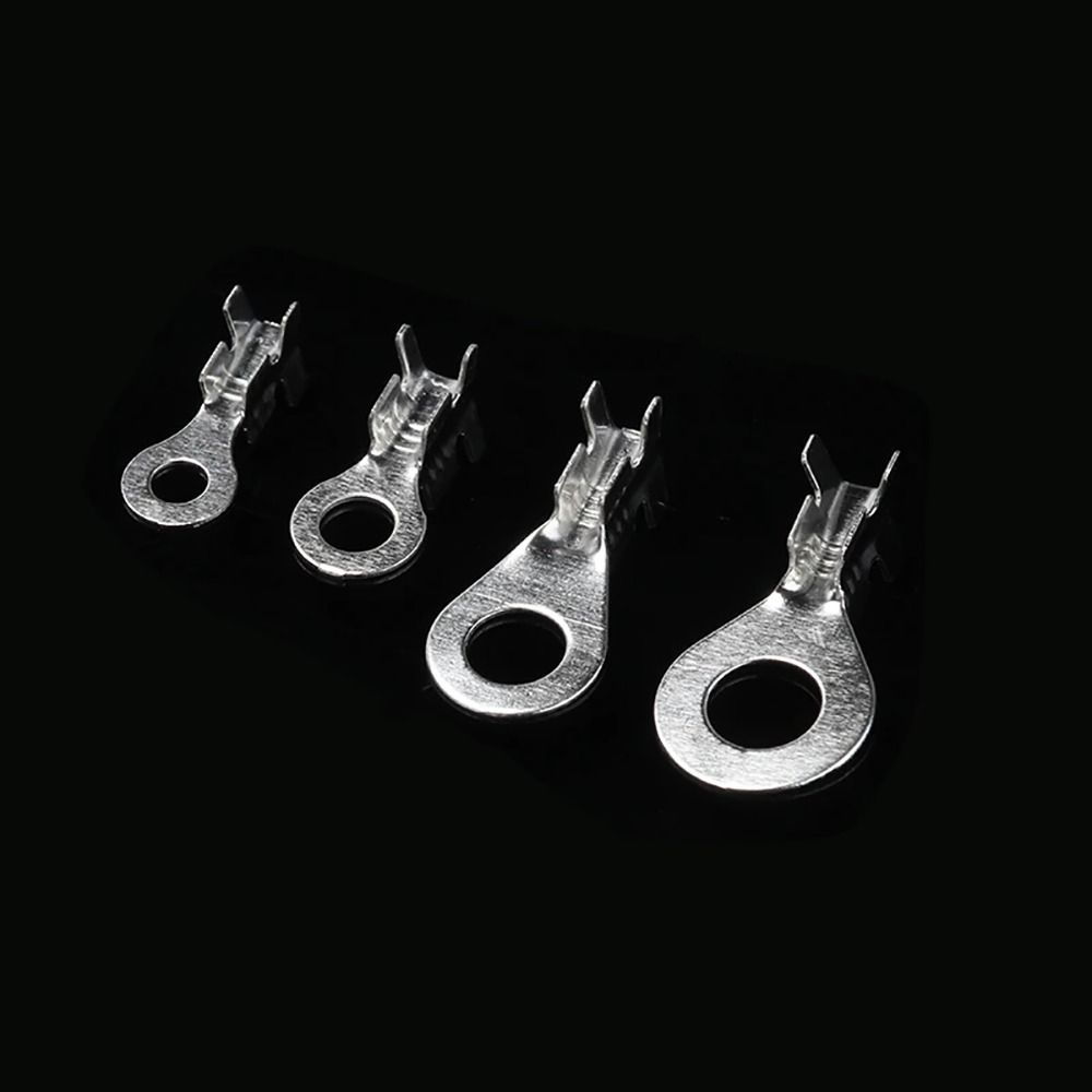 100Pcs M3/M4/M5/M6/M8 DJ431 Terminal Block Tinning Ring Eyes Ring Lugs Brass Wire Connector Crimp Terminal Assortment Kit