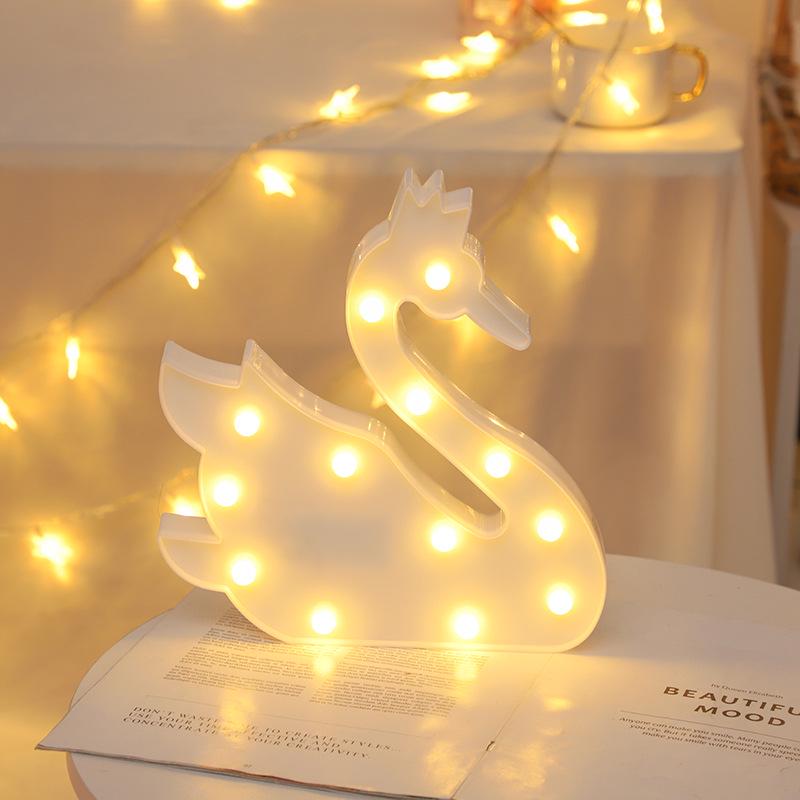Swan, Cactus, Giraffe Shaped LED Night Light – Colorful Festival Decoration