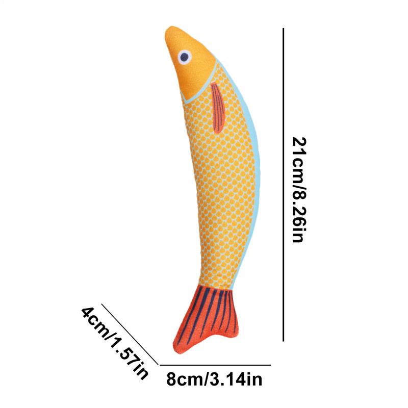 Cat Teeth Cleaning Toy Indoor Catnip Saury Fish Plush Biting Toy 8.27x3.15inch Cat Kicking Toys Interactive Catnip Crinkle Toys