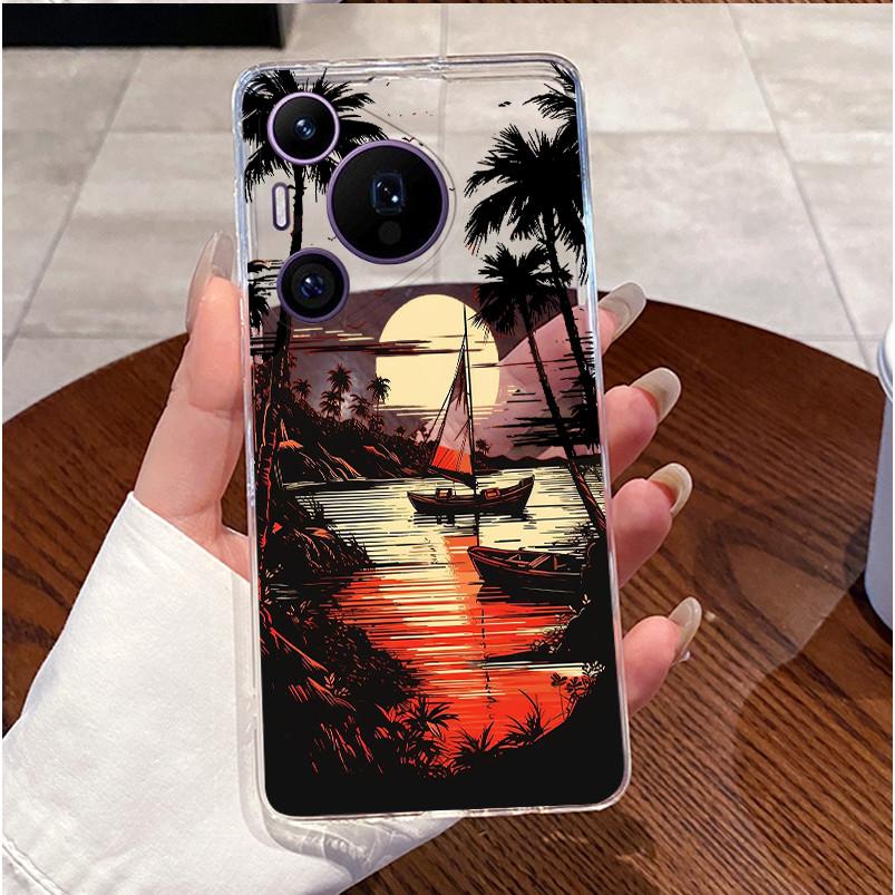Back Cover For Huawei Pura70 Pura 70 Pro Plus Case Luxury Cute Love Rabbit Funny Pattern Clear Soft Slim TPU Silicone Phone Case