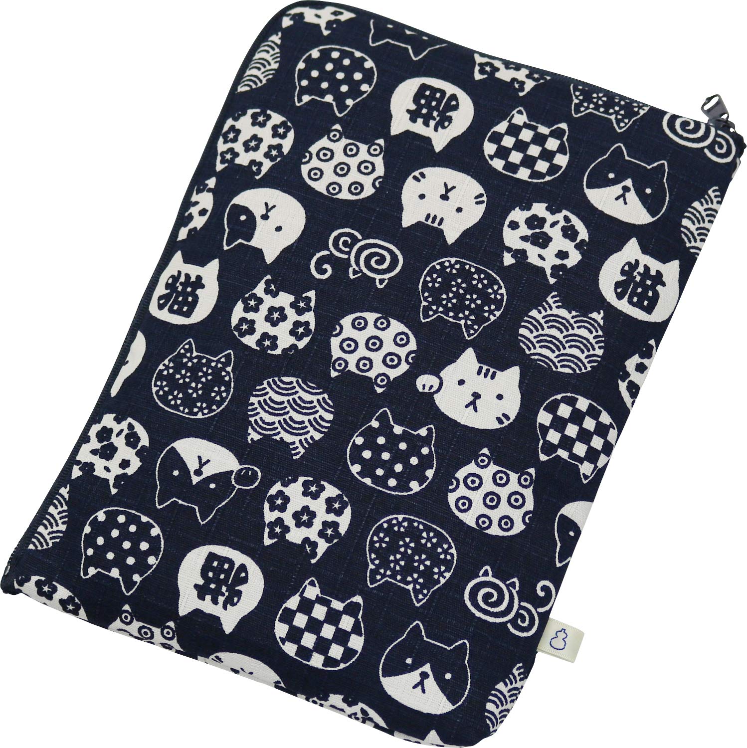 

Кёсукэ Госюинтё Сделано в 21 x 15 с молнией темно-синий L-образный чехол, Япония, см, (Нянкомон, Синий)