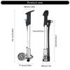 Aluminum Bike Suspension Pumps 400psi Accuracy Gauges Front Fork Inflator Rotating Hose For Valves