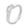 Anello in argento con zirconi cubici, peso dell'articolo 3,21 gr (2187172)