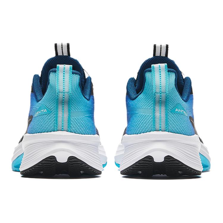 Anta Kids Hailang Lite Resilient Technology No-Tie Rotating Buckle Rebound Lightweight Shock Absorption Low-Top Running Shoes A12435507-4