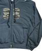 Sk8Er Rock Camouflage 88 Damage Sweat Hood Zip-Up ((Dark Gray))
