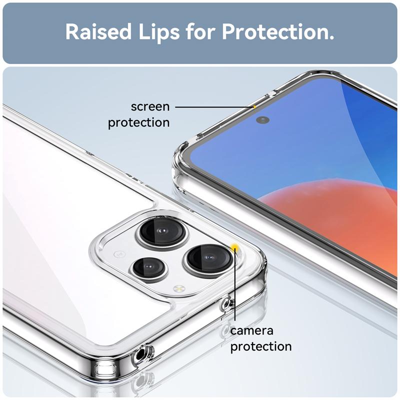 For Poco M6 Pro Case Cover Xiaomi Poco M6 Pro Capas Shockproof Armor Back Transparent Colour Frame Clear For Funda Poco M6 Pro