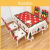 Christmas Cartoon Pattern Chair Protectors And Table Protectors With Elastic Fit For Festive Events