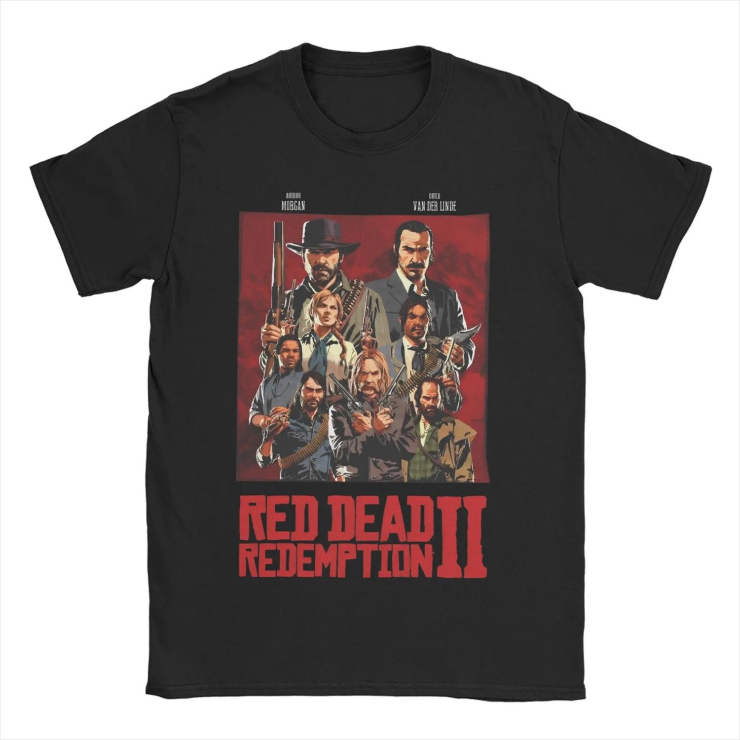 

Red Dead Redemption 2 Print T-shirt, Classic T-shirt for Summer Hip Hop Style Breathable and Stylish Harajuku T-shirt Streetwear S чёрный