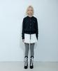 Rough Neck Pom-Pom Volume Skirt White