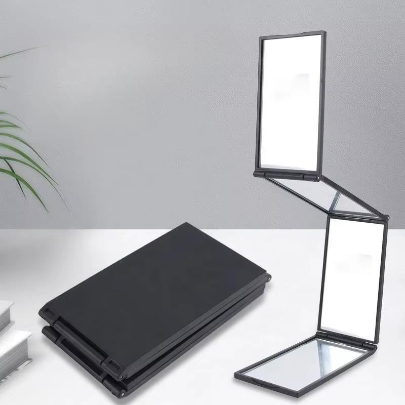 Specchio Triplo Pieghevole Regolabile Retrattile Autoparrucchiere Rasatura Trucco Specchio a Tre Ante Mani Libere Strumento Accessori per Taglio Capelli Fai da Te