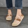 Johnature Retro Loafers Genuine Leather Mixed Color Women's Shoes Casual Versatile Flat Shoes
