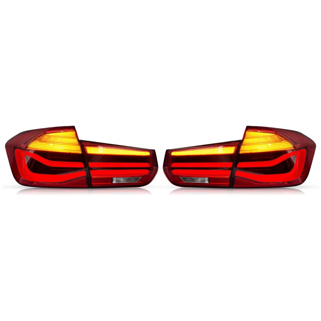 Full LED Dynamic Tail Lights Red Lens Fit for 3 Series F30 M3 F80 2012‑2019