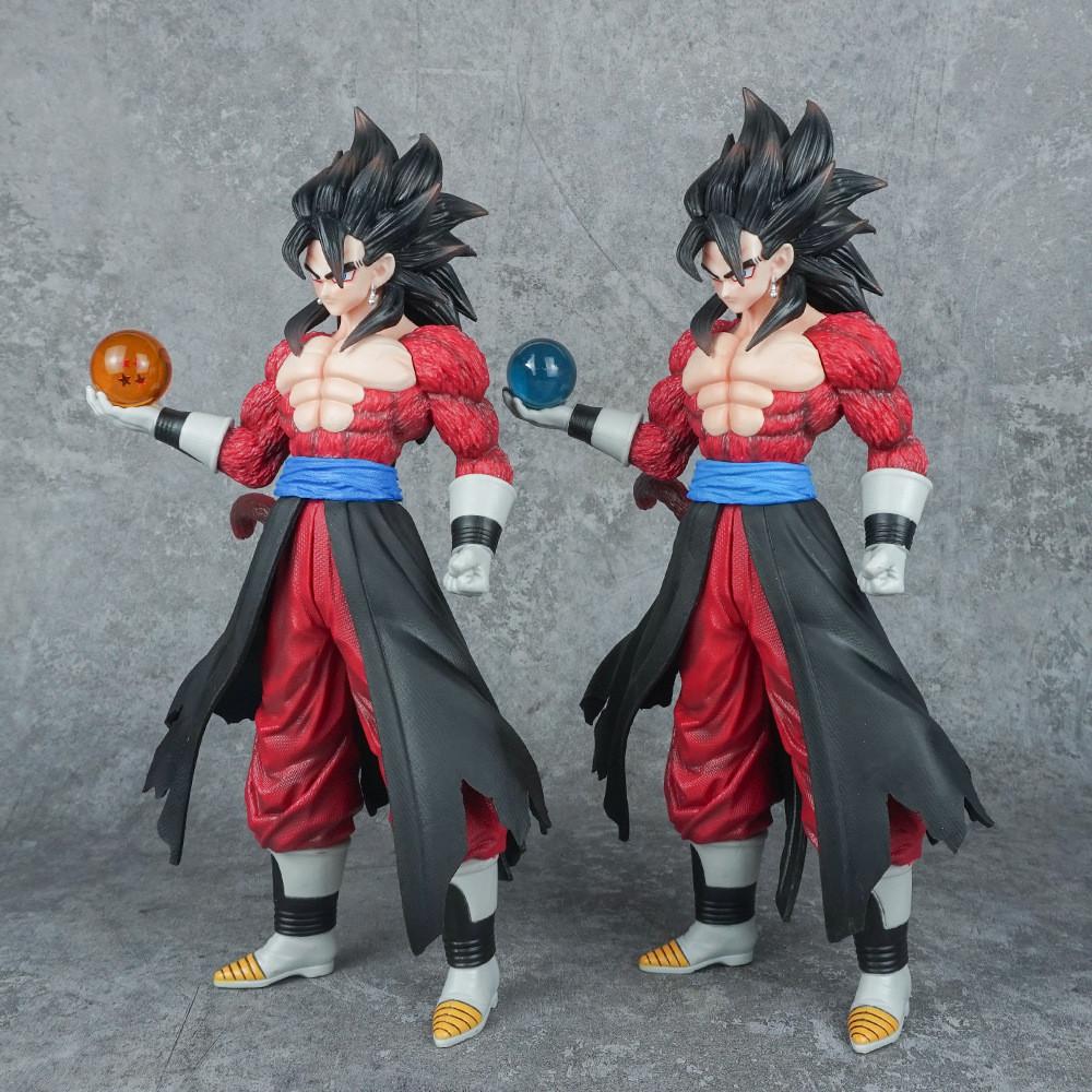 30CM Anime Dragon Ball Super 4 Son Goku Standing Holding Dragon Ball Posture Model Super Saiyan Toy Action Figure Large Doll