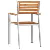 Garden Chair 2 Pcs Solid Teak Wood and Stainless Steel