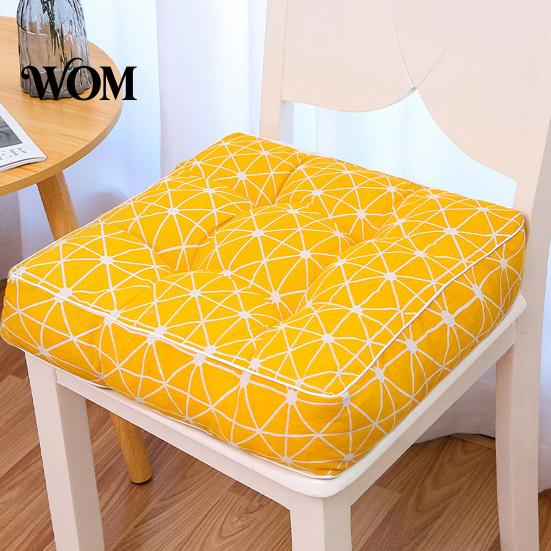 Non-slip Car Seat Cushion for Driving Modern Stylish Chair Cushion, Ultra Soft Square Geometric or Comfortable Floor Mat Meditation Plant Prints,