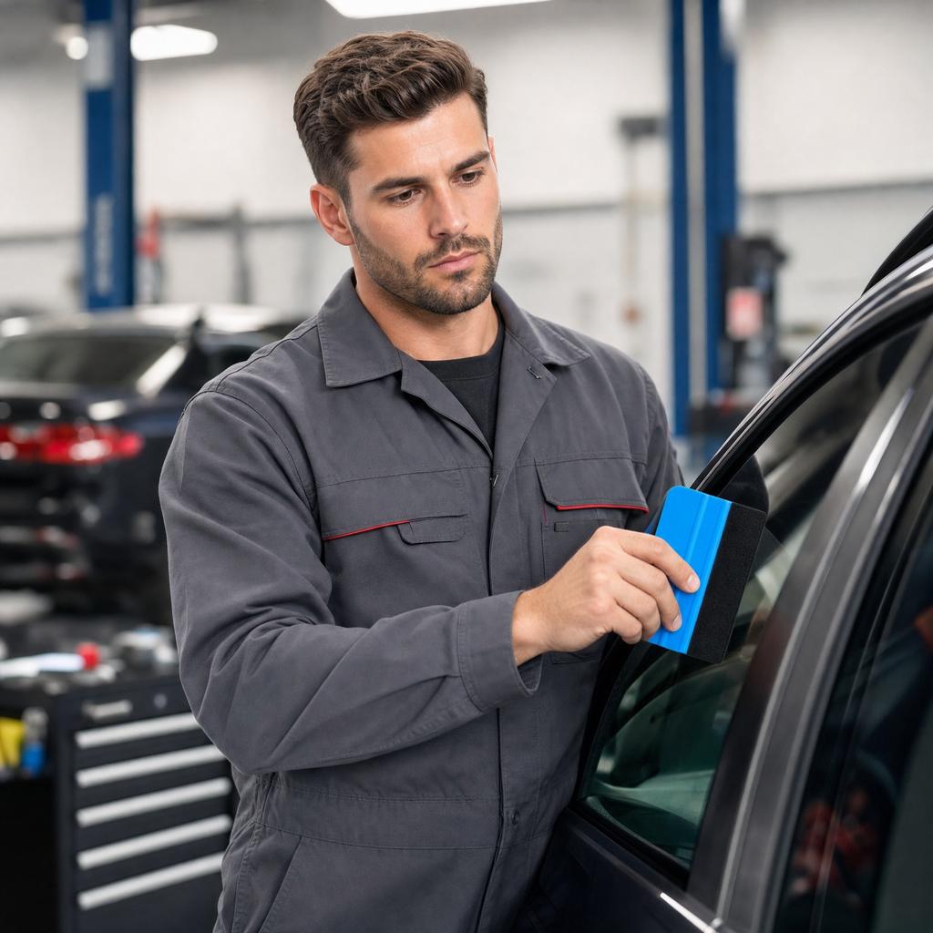 Automobil Fensterfolie Anwendungs-Werkzeugsatz 10-teiliges Set für Auto Vinyl-Folierung Abzieher Klingen Schaber Applikator