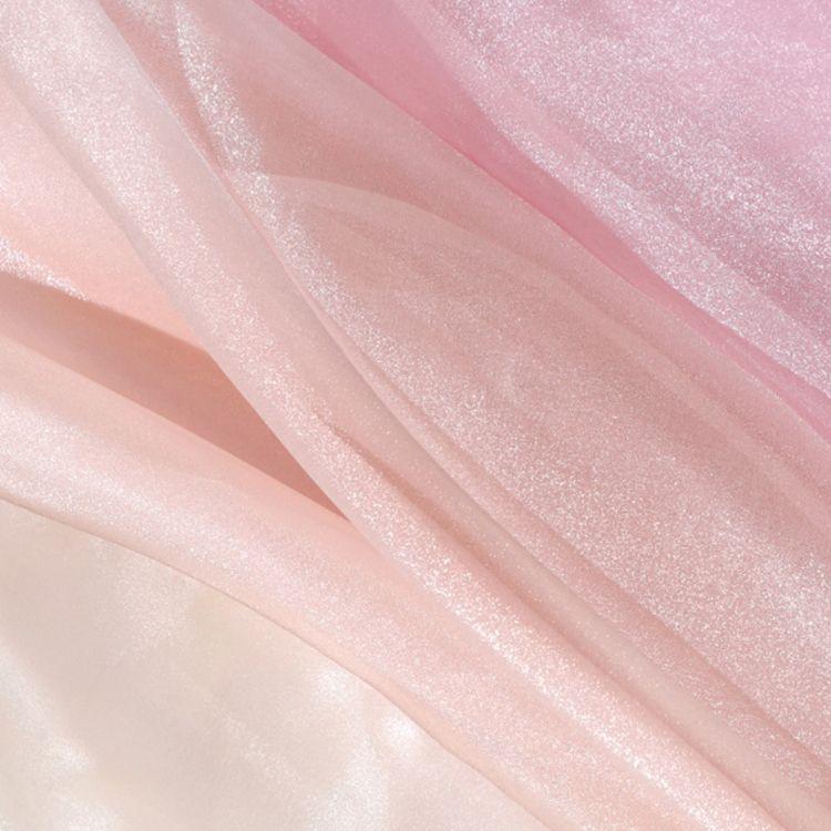 Soft fine solid-color transparent thin mesh fabric suitable for wedding dresses evening gowns and designer clothing fabrics