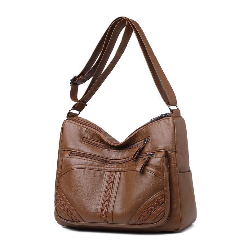 Multi-compartment Simple All-match Middle-aged and Elderly Mother's Large-capacity Casual Shoulder Crossbody Bag