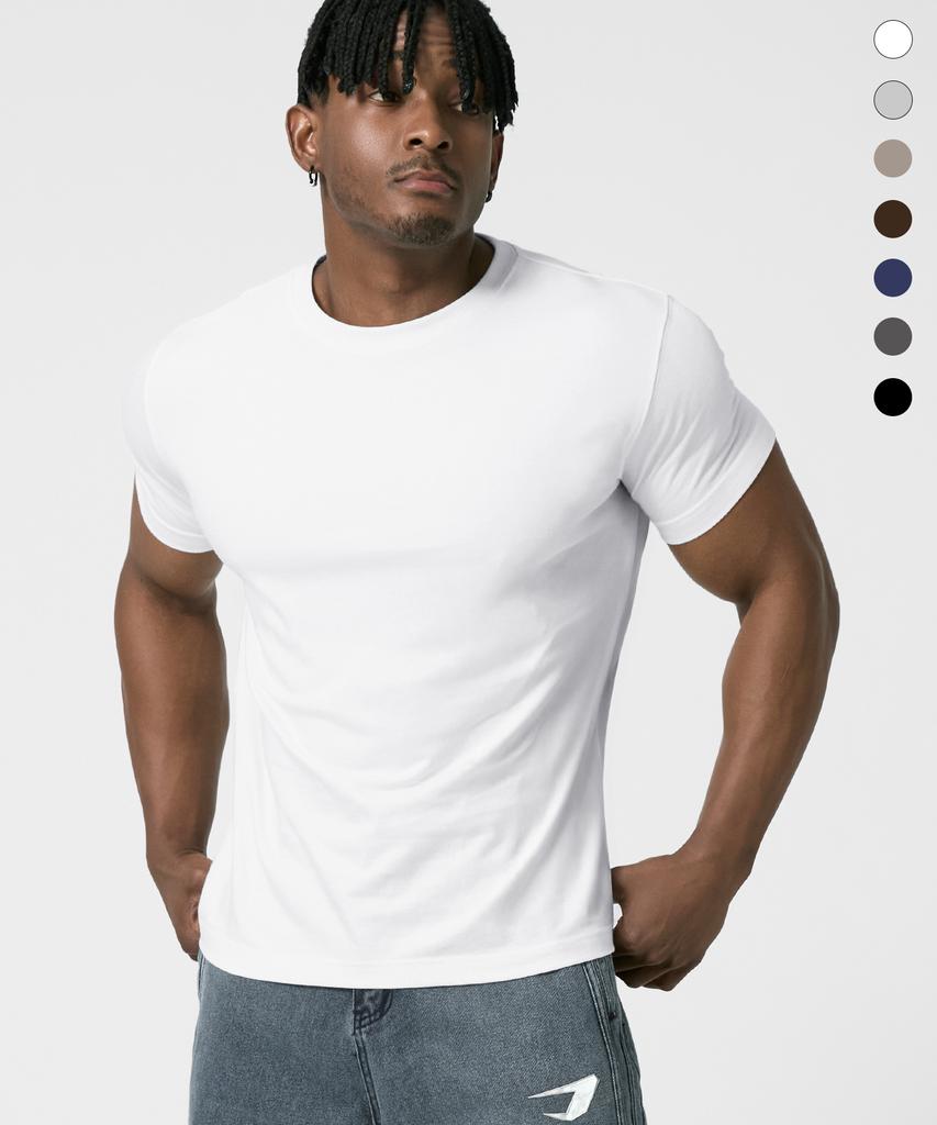 DRIX Pure Cotton Muscle Fit Half Sleeve_7Color (E Type)