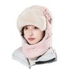 Winter Warm Ear Flap Caps Trapper Hat with Face Cover & Goggles Windproof Hat for Skating Skiing Outdoor Activities