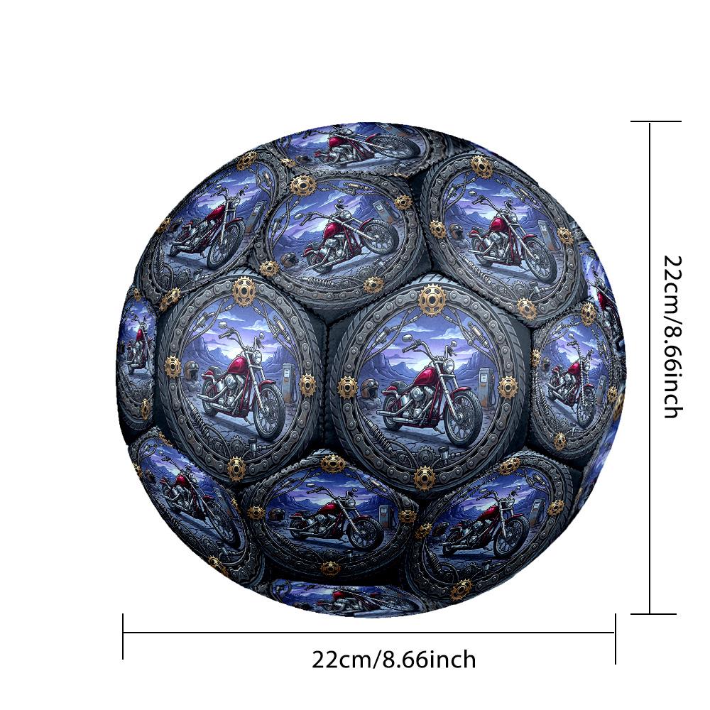 Motorcycle Adventure Desert Round Football Size 5 Adult Ball Suitable for Training Matches and Outdoor Team.