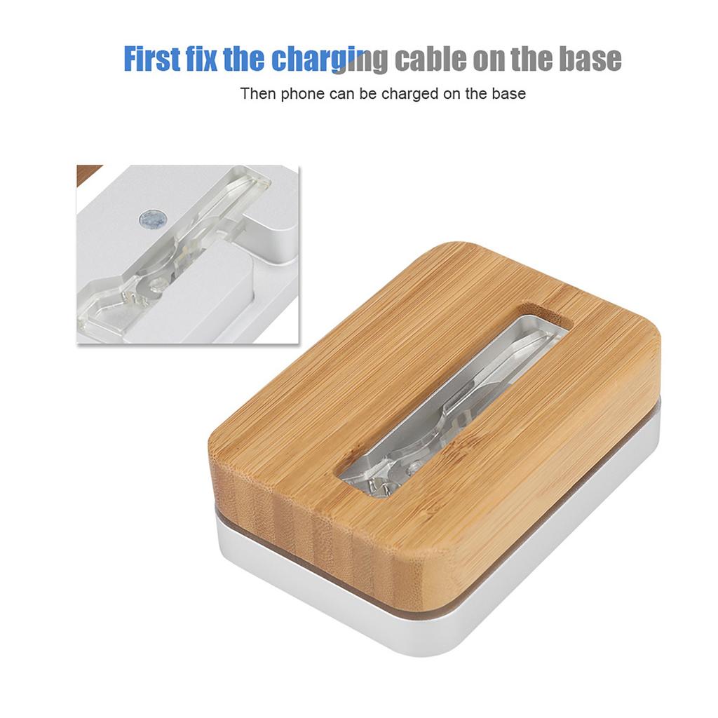 for Samdi Desktop Mobile Phone Charging Base for iphone6S 6Plus iphone7 7Plus iphone8 X Silver