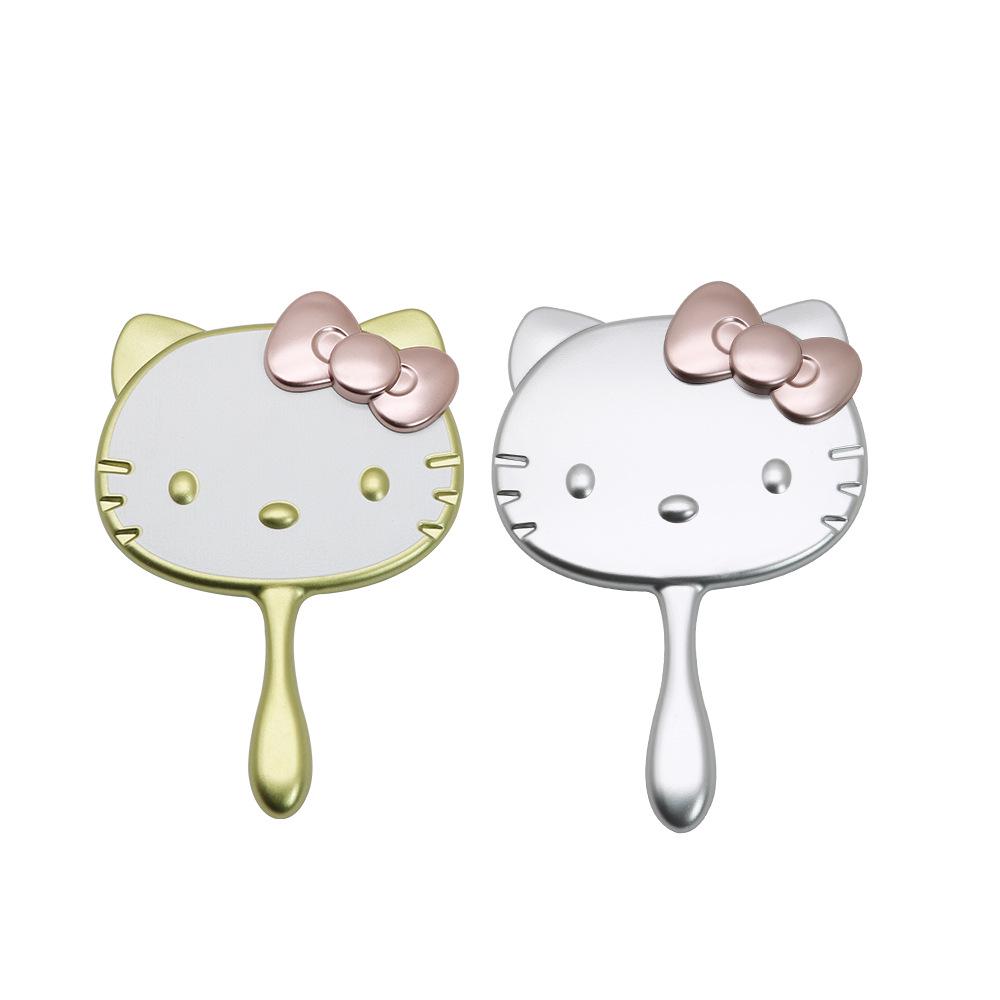 Cat-Themed Handheld Makeup Mirror - Mini Vanity Design