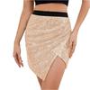 Women's Casual Fashion Sequin Irregular Solid Color Short Skirt Solid Color Short Skirt