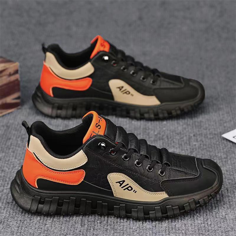 New Summer Casual Shoes for Men's Leather Shoes Fashionable and Versatile Light Sports Shoes Work Shoes